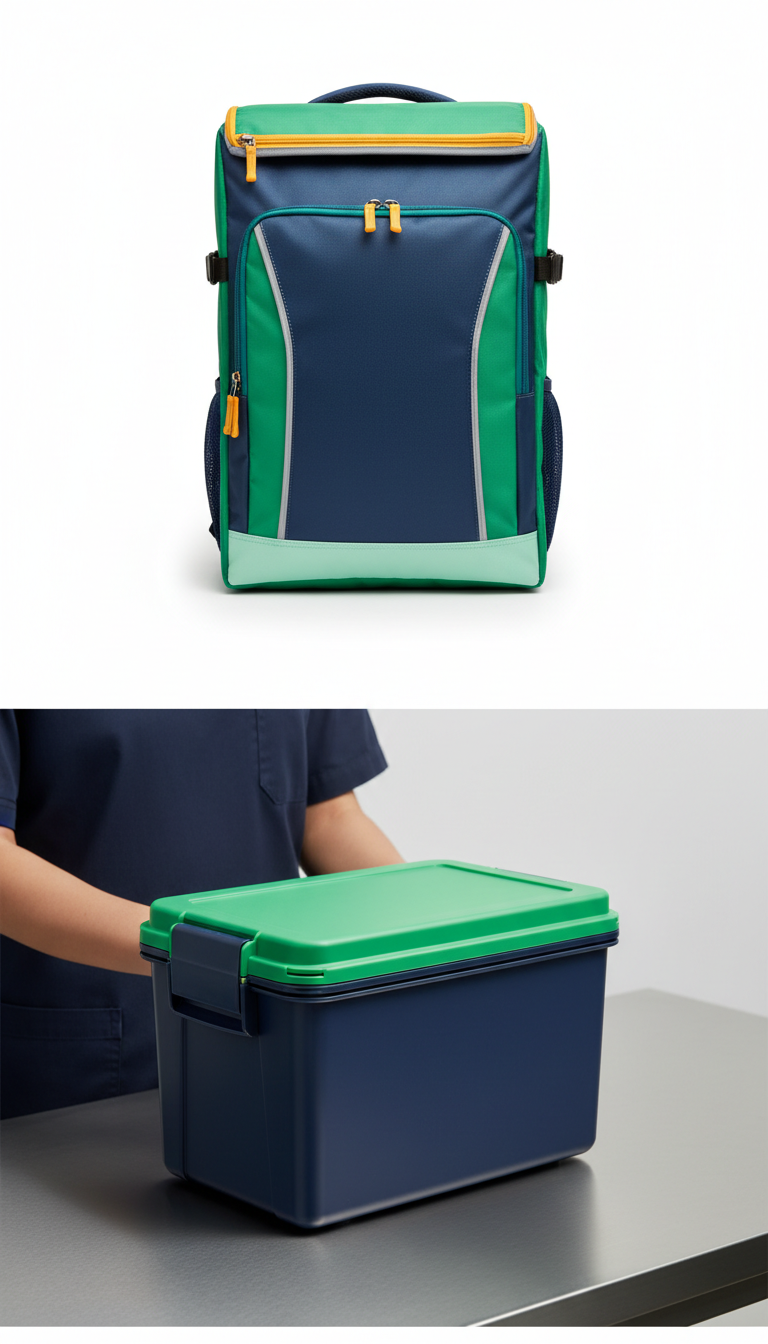 Branded Courier Backpack With Reflective Striping
